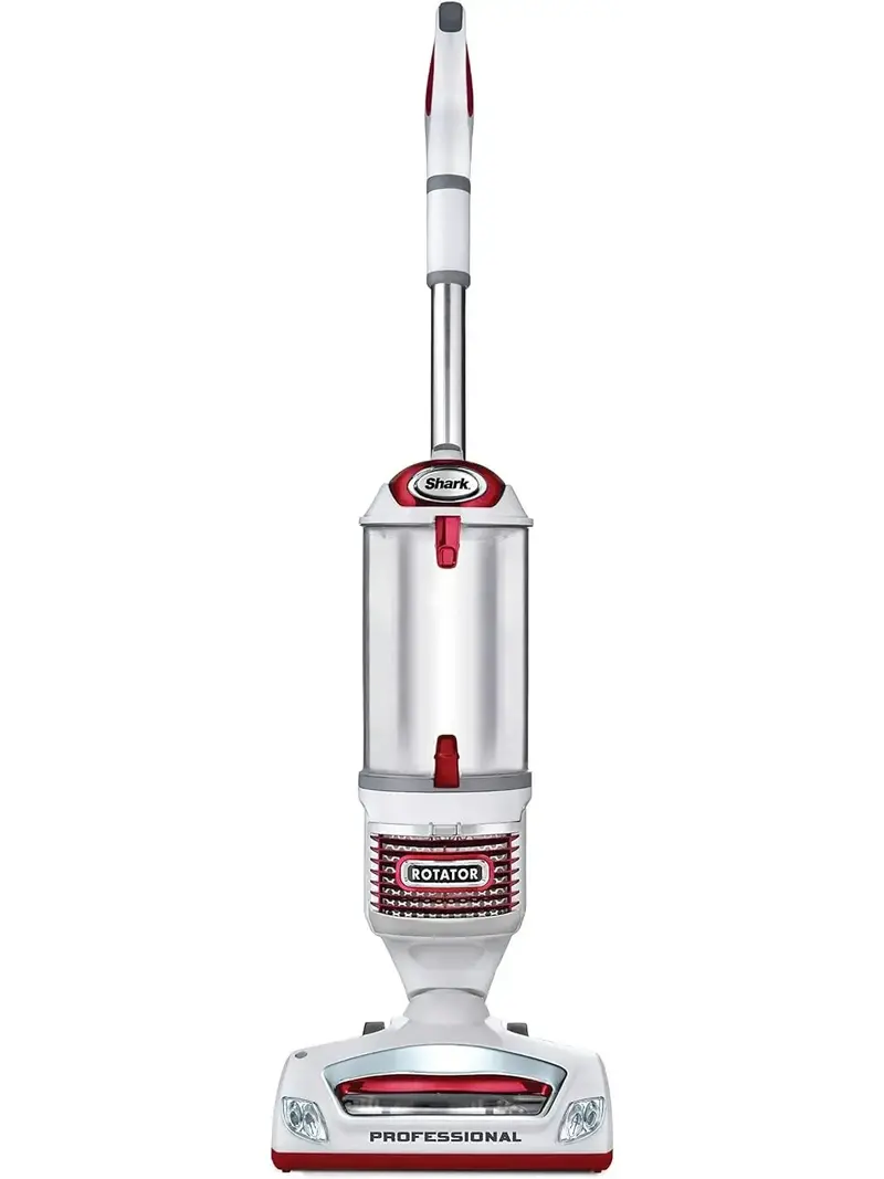 Shark NV501 Lift-Away Upright Vacuum – HEPA Filtration, Swivel Steering & LED Headlights (White/Red)