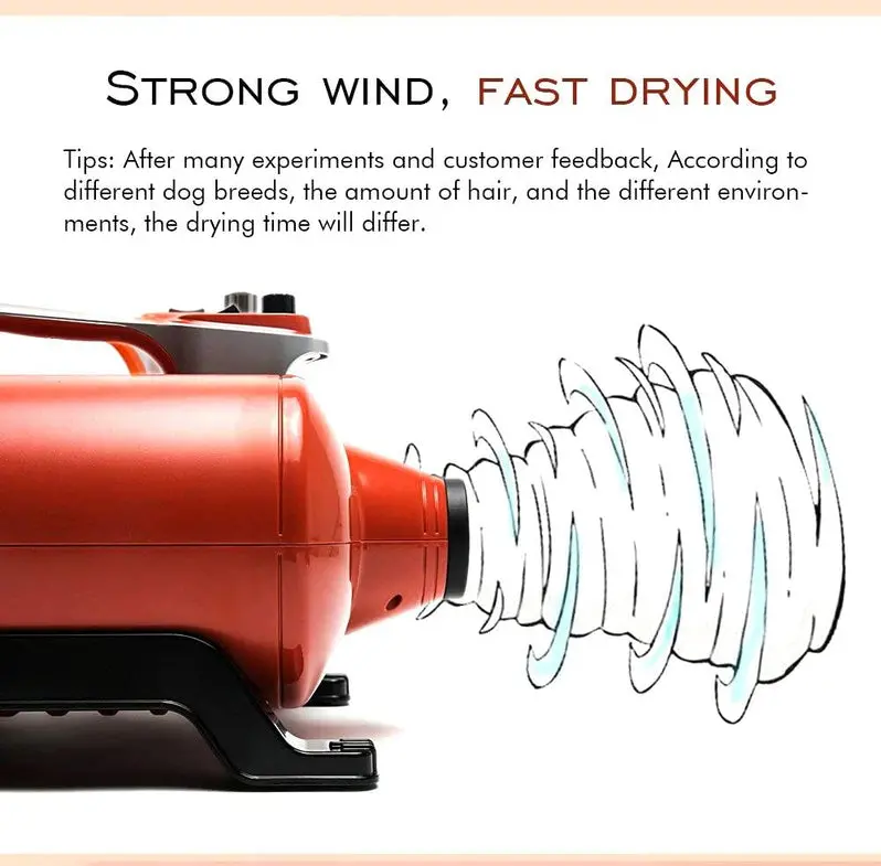Shernbao DHD-2400F High-Velocity Pet Hair Dryer – 6.0 HP Force Blower for Professional & At-Home Dog Grooming