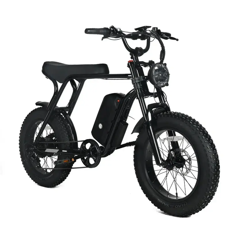 Shi Mano Fat-Tire Electric Mountain Bike – 1000W Motor, 48V 20Ah Battery, 45 MPH Max Speed
