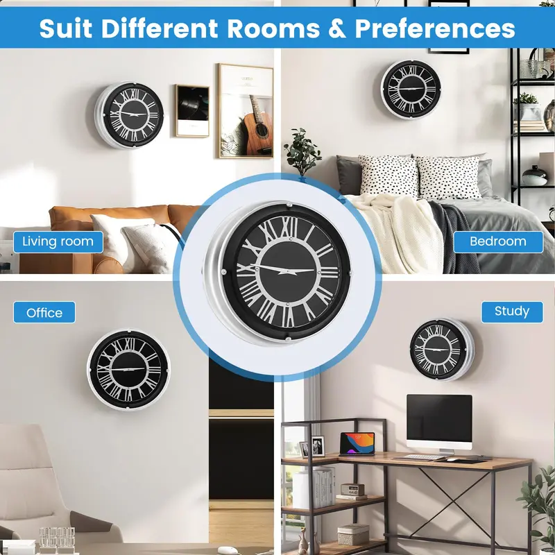 Silent Quartz Wall Clock – Non-Ticking Modern Decorative Timepiece