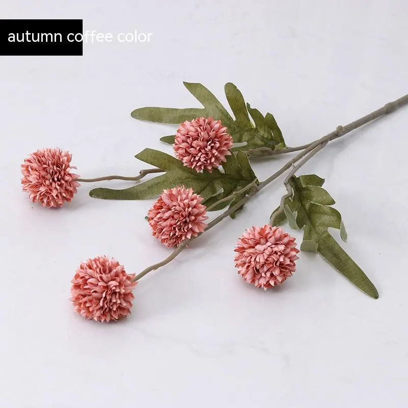 Silk Dandelion Stem Set – 5-Head Branch for Wedding & Interior Styling, 67 cm
