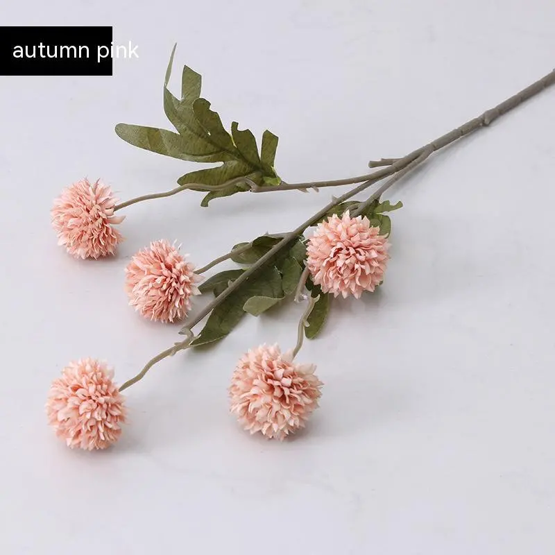 Silk Dandelion Stem Set – 5-Head Branch for Wedding & Interior Styling, 67 cm