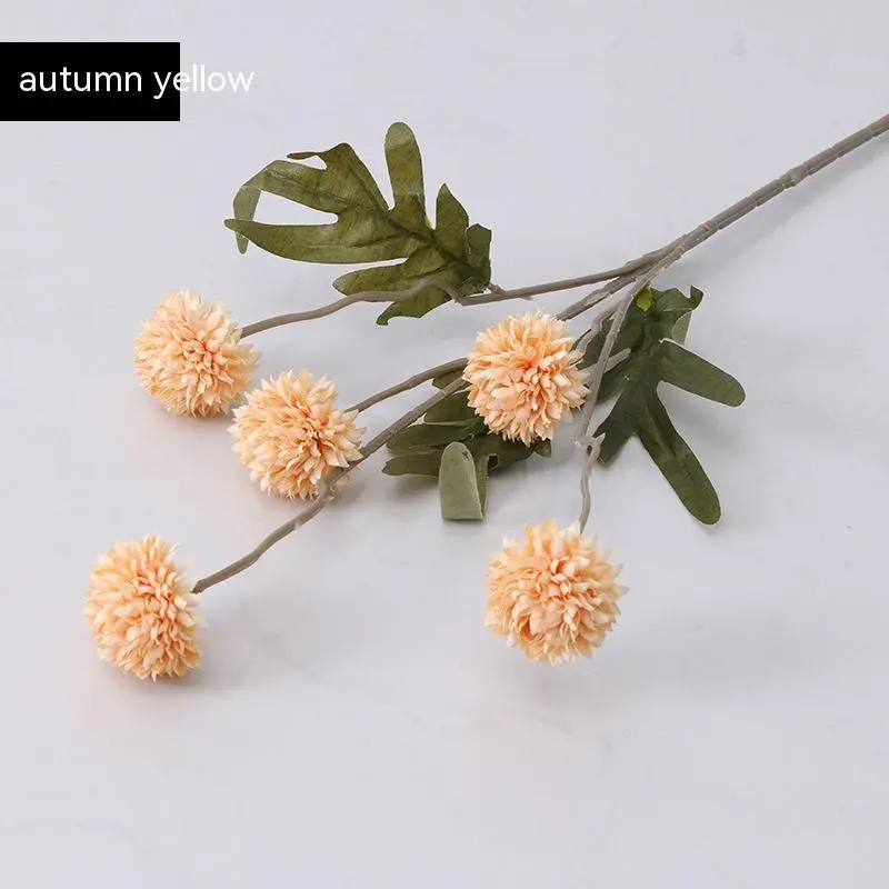 Silk Dandelion Stem Set – 5-Head Branch for Wedding & Interior Styling, 67 cm