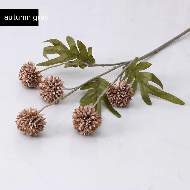 Silk Dandelion Stem Set – 5-Head Branch for Wedding & Interior Styling, 67 cm