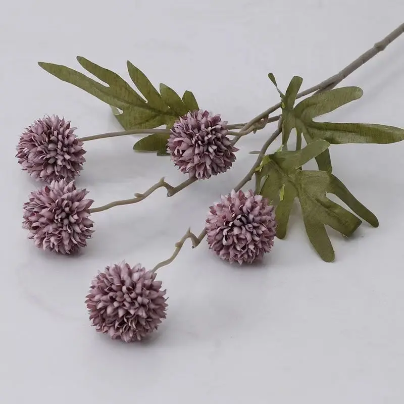 Silk Dandelion Stem Set – 5-Head Branch for Wedding & Interior Styling, 67 cm