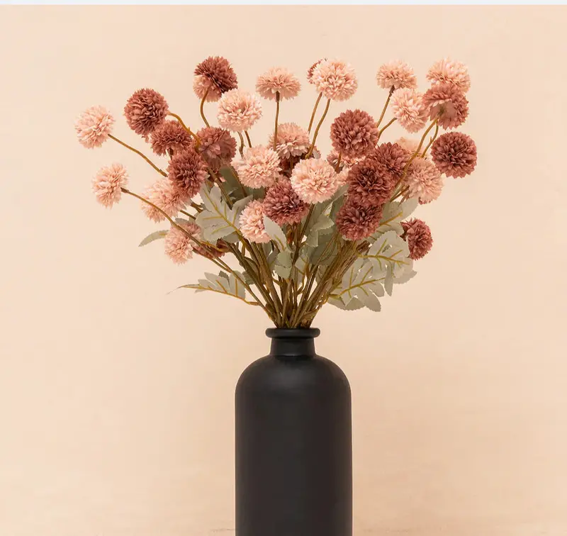 Silk Dandelion Stem Set – 5-Head Branch for Wedding & Interior Styling, 67 cm