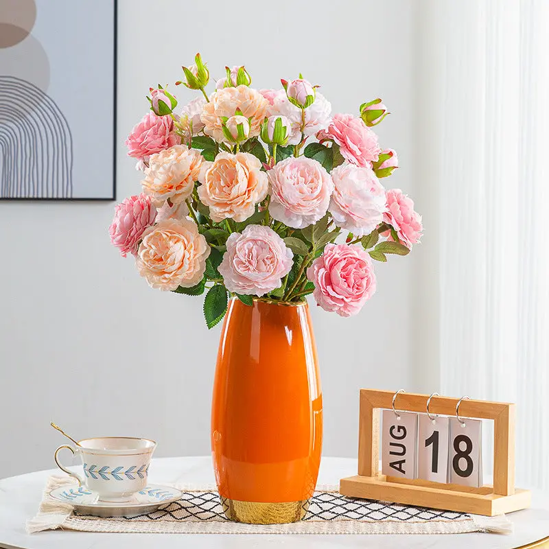Silk Dried Flower Bouquet – Soft-Toned Arrangement for Contemporary Living Spaces