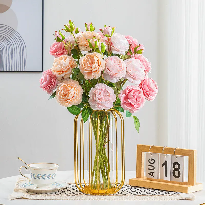 Silk Dried Flower Bouquet – Soft-Toned Arrangement for Contemporary Living Spaces