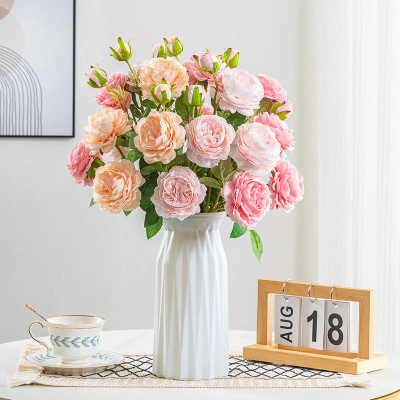 Silk Dried Flower Bouquet – Soft-Toned Arrangement for Contemporary Living Spaces