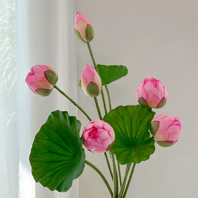 Silk Lotus & Seed Pod Arrangement – Botanical-Inspired Decor for Ponds, Ceremonies & Interiors