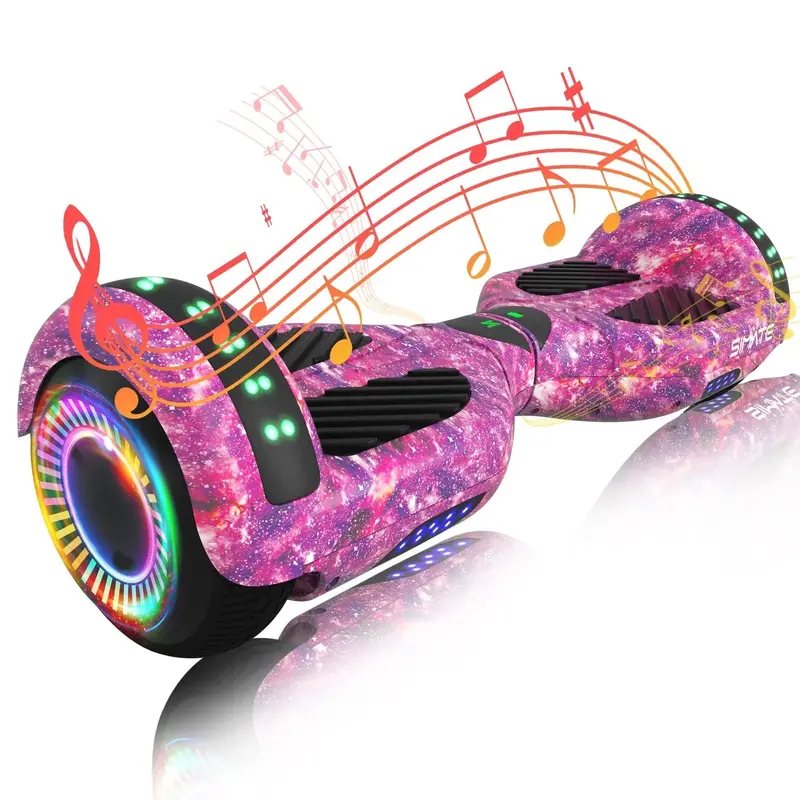 SIMATE 6.5-Inch Self-Balancing Hoverboard with Bluetooth Audio & RGB LED Lighting