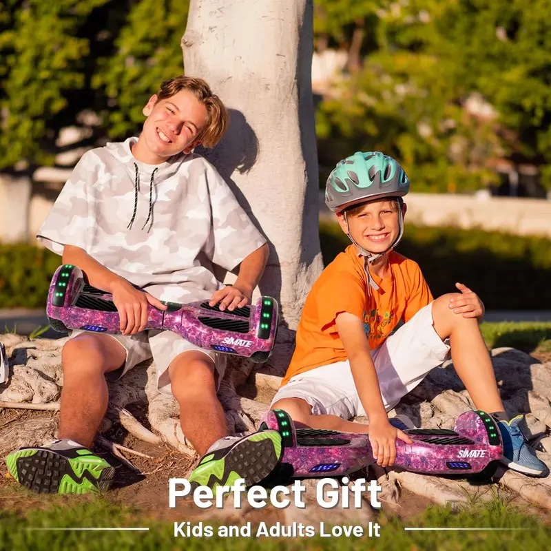 SIMATE 6.5-Inch Self-Balancing Hoverboard with Bluetooth Audio & RGB LED Lighting