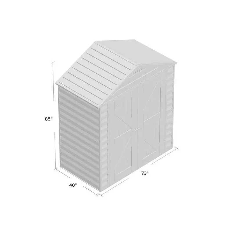 SkyLight 6-Foot Wide by 3.5-Foot Deep Plastic Storage Shed