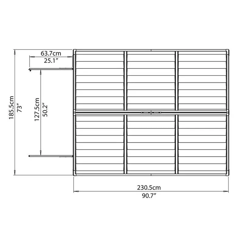 SkyLight 6-Foot Wide by 7.5-Foot Deep Polycarbonate Storage Shed