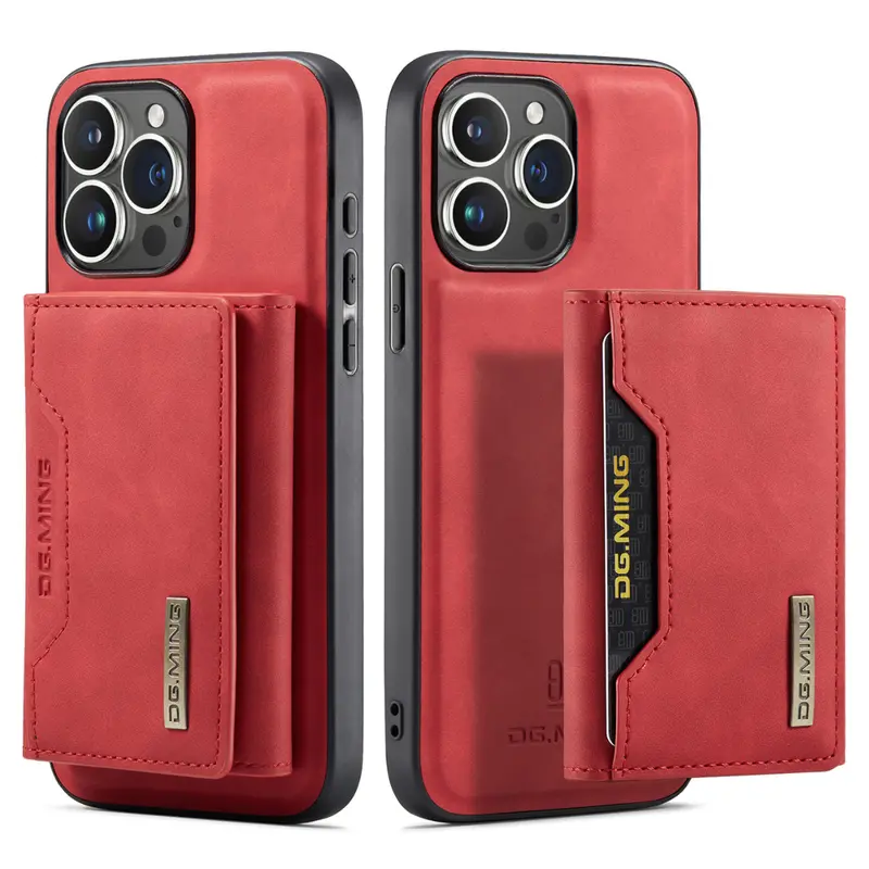 Sleek Black Executive Leather Wallet Case for iPhone