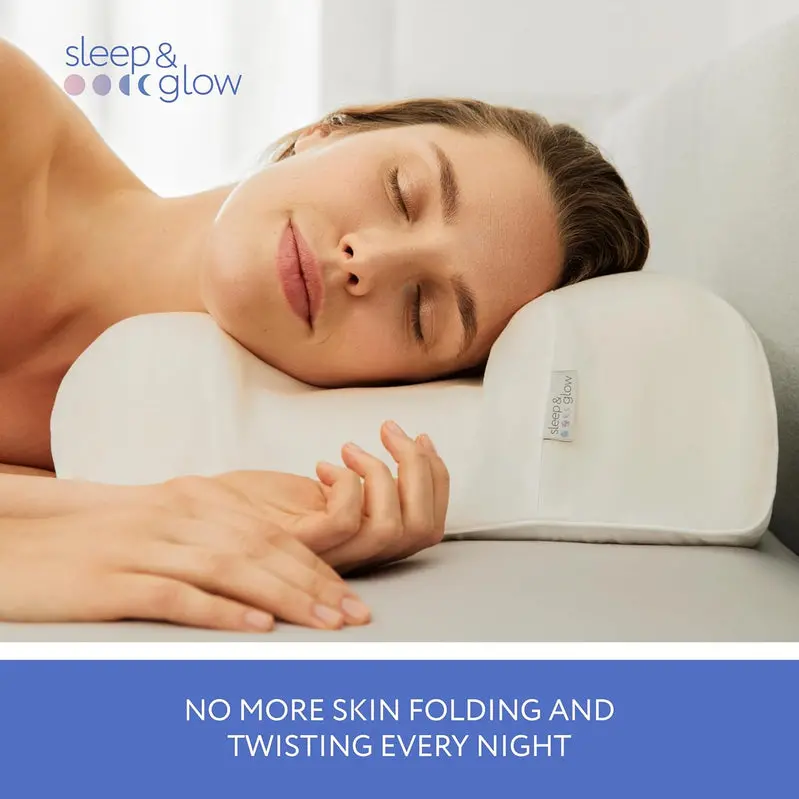 SLEEP & GLOW Omnia Adjustable Anti-Aging Beauty Pillow with Contoured Memory Foam