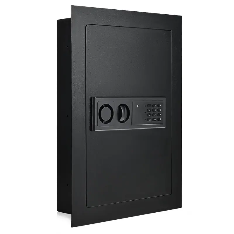 Slim 22-Inch Wall-Mounted Safe, Concealed In-Wall Security Box Fits Standard Stud Spacing