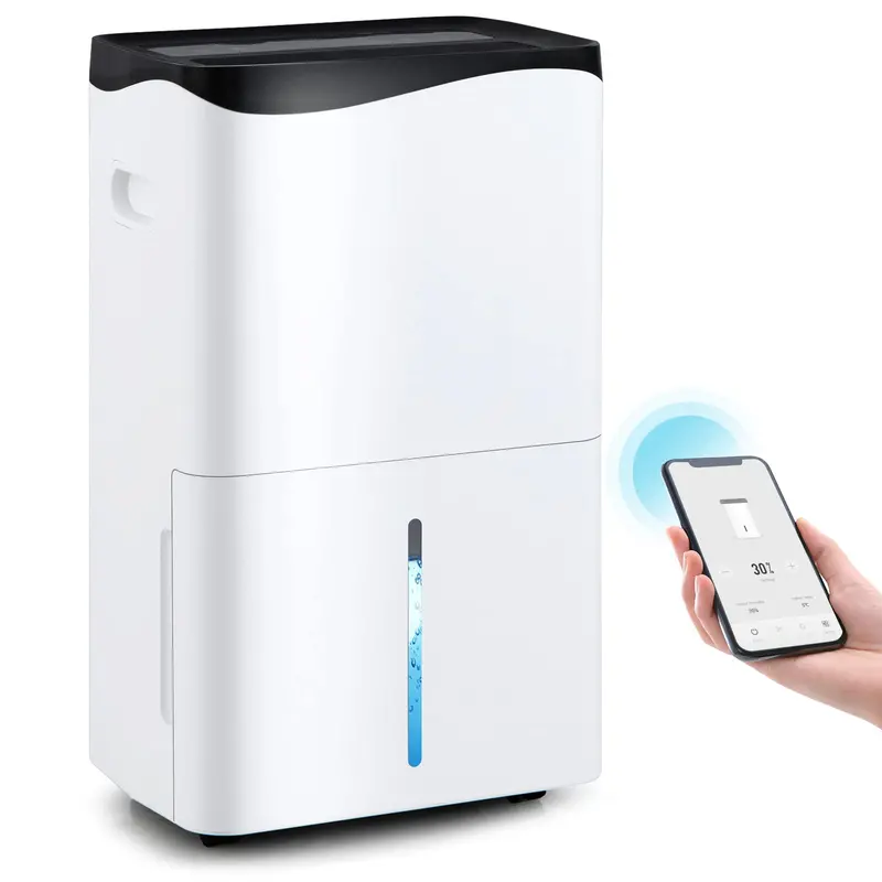 Smart 100-Pint Dehumidifier – Wi-Fi Enabled App Control, Alexa Compatibility & Coverage up to 5500 Sq. Ft.