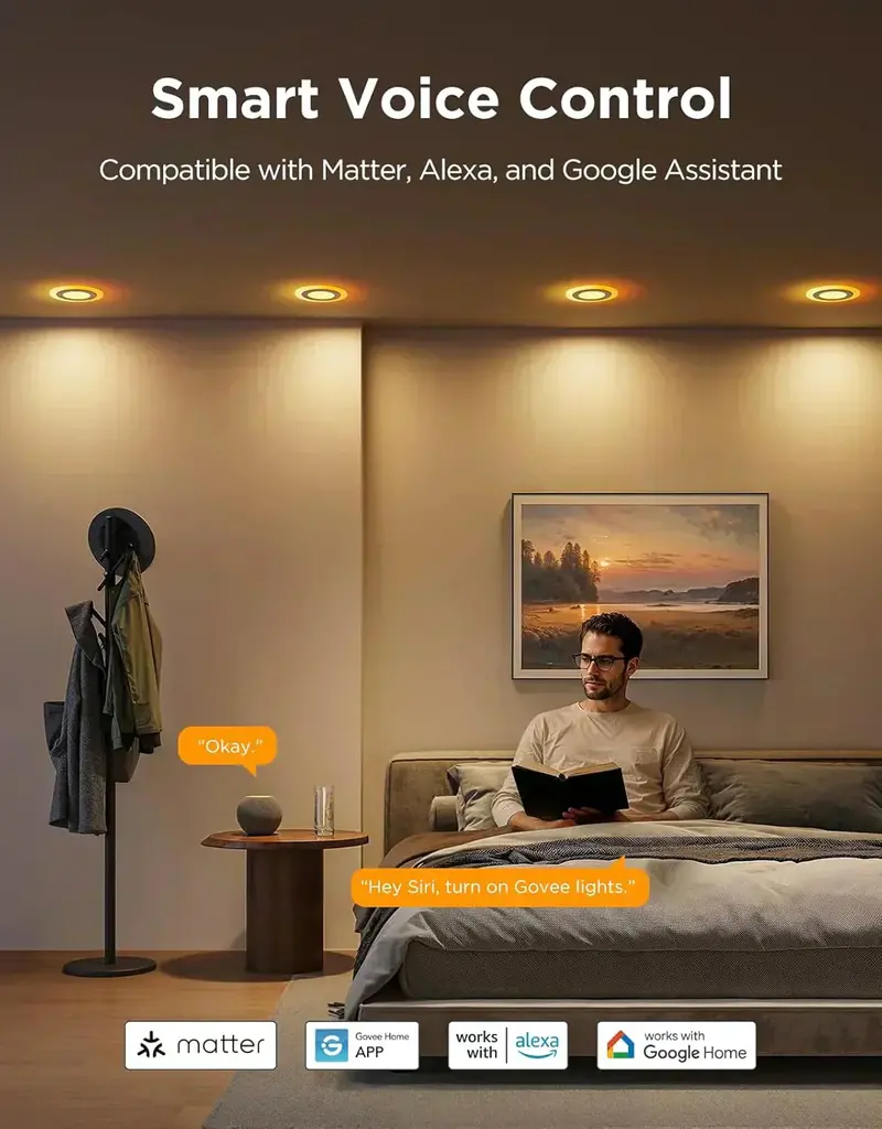 Smart 6-Inch Dimmable Canless Recessed LED Downlight – 1100LM, Integrated Junction Box