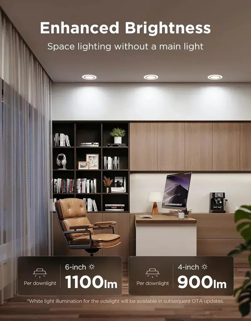 Smart 6-Inch Dimmable Canless Recessed LED Downlight – 1100LM, Integrated Junction Box