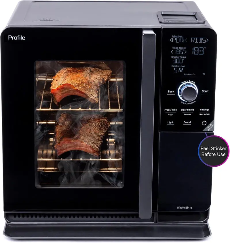 Smart Countertop Pellet Smoker with WiFi Connectivity, Active Smoke Filtration, and 5 Adjustable Smoke Levels