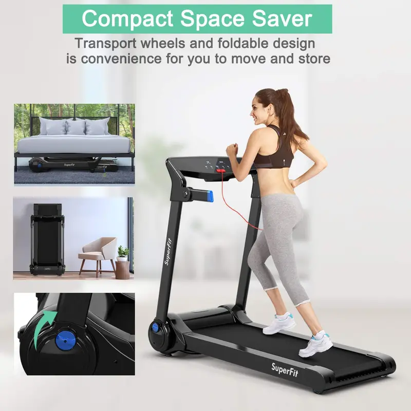 Smart Folding Treadmill – 3HP Motor, Bluetooth Speakers, HD Touchscreen, and Mobile App Control 2
