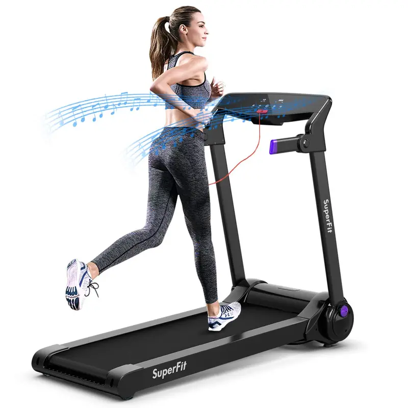 Smart Folding Treadmill – 3HP Motor, Bluetooth Speakers, HD Touchscreen, and Mobile App Control