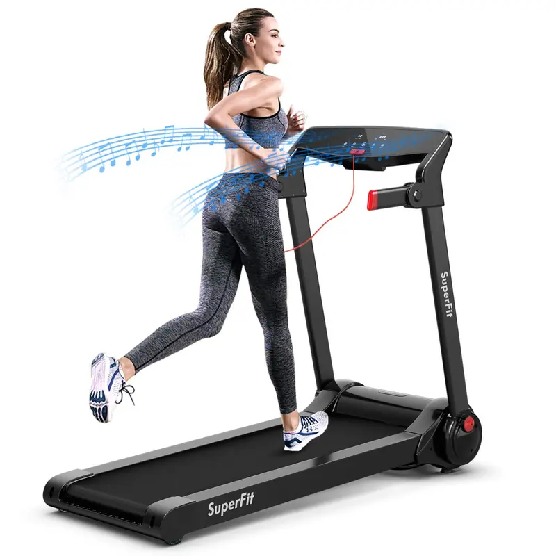 Smart Folding Treadmill – 3HP Motor, Bluetooth Speakers, HD Touchscreen, and Mobile App Control
