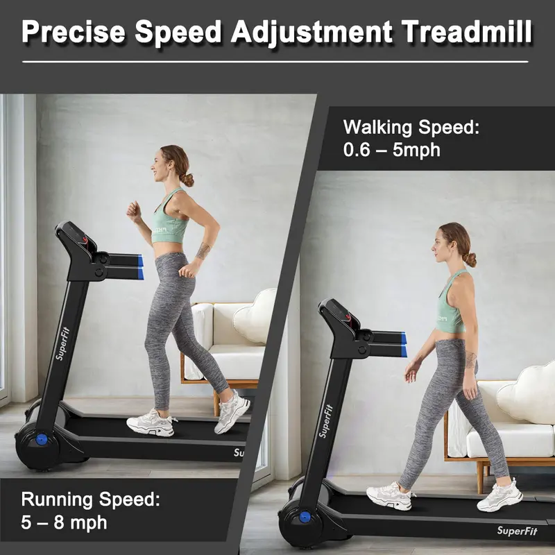 Smart Folding Treadmill – 3HP Motor, Bluetooth Speakers, HD Touchscreen, and Mobile App Control