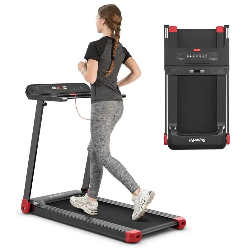 Smart Folding Treadmill – Compact Superfit Model with Bluetooth Speaker and App Connectivity