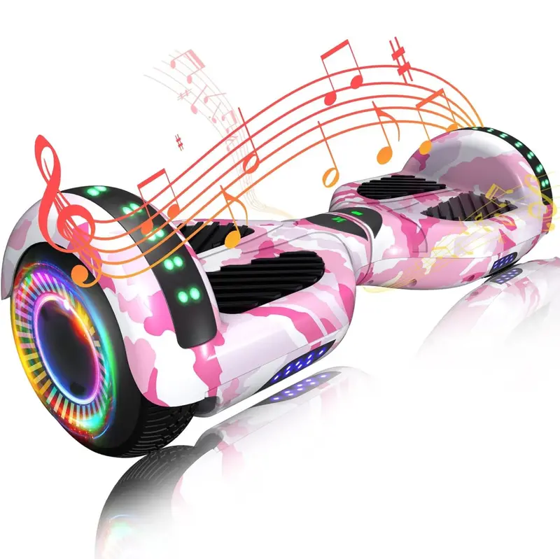 Smart Hoverboard Featuring Dual 250W Motors, Bluetooth App Control & LED Lighting