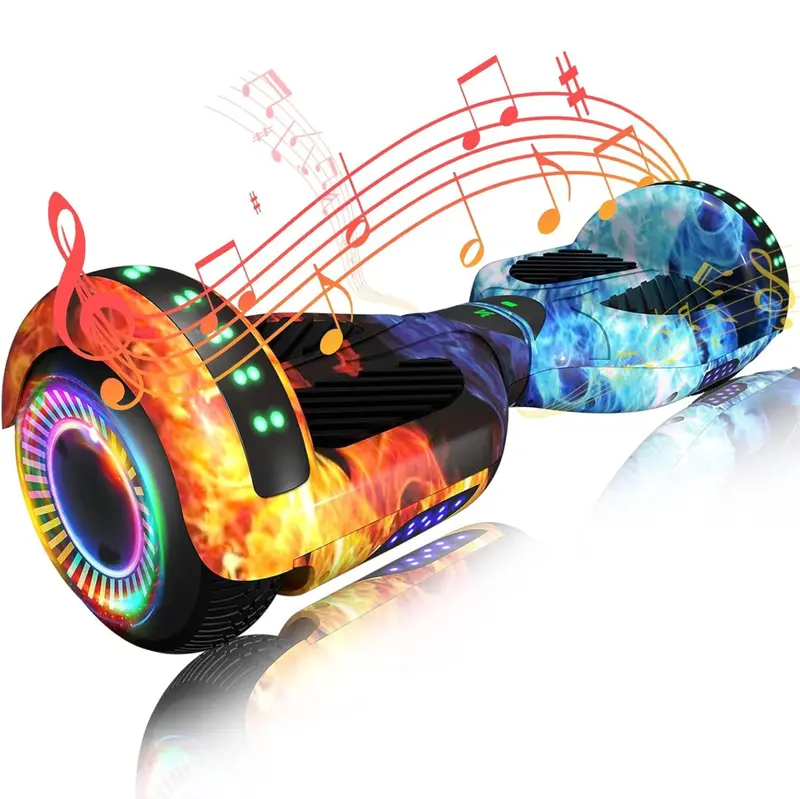Smart Hoverboard Featuring Dual 250W Motors, Bluetooth App Control & LED Lighting