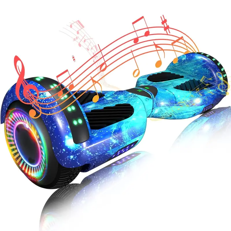 Smart Hoverboard Featuring Dual 250W Motors, Bluetooth App Control & LED Lighting