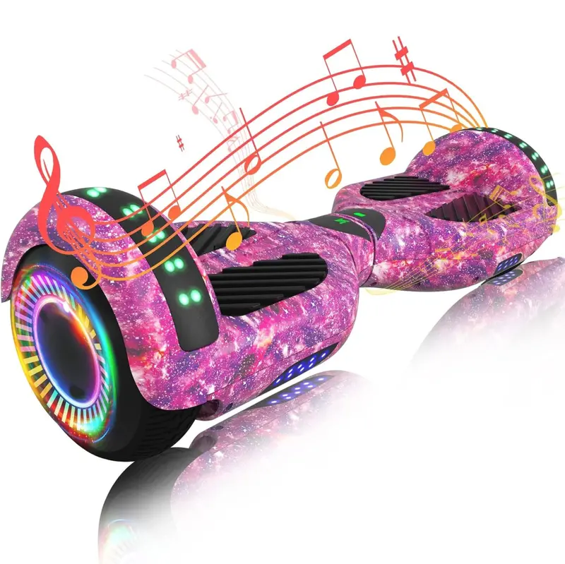 Smart Hoverboard Featuring Dual 250W Motors, Bluetooth App Control & LED Lighting