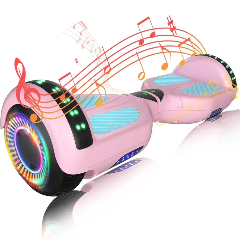 Smart Hoverboard Featuring Dual 250W Motors, Bluetooth App Control & LED Lighting