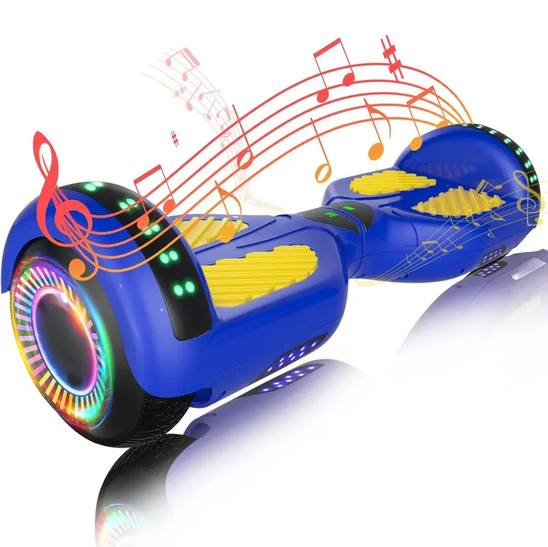 Smart Hoverboard Featuring Dual 250W Motors, Bluetooth App Control & LED Lighting