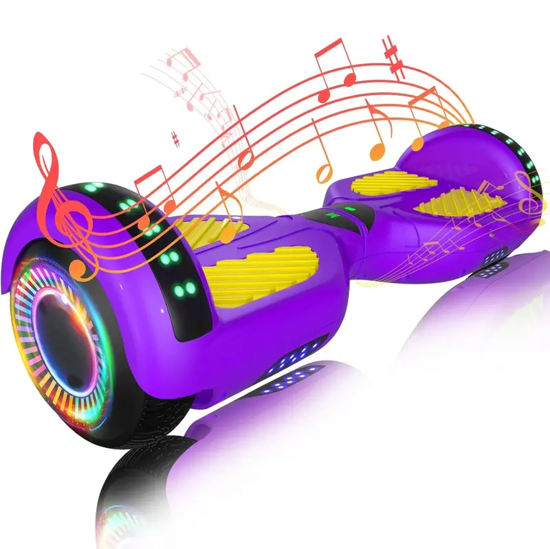 Smart Hoverboard Featuring Dual 250W Motors, Bluetooth App Control & LED Lighting