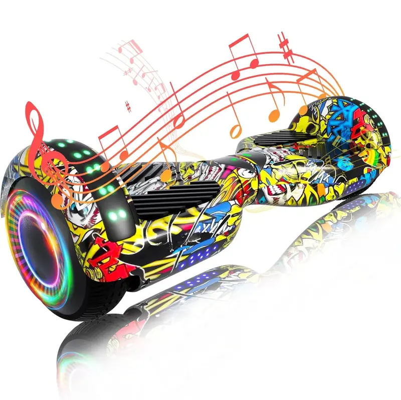 Smart Hoverboard Featuring Dual 250W Motors, Bluetooth App Control & LED Lighting