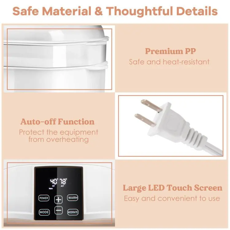 Smart LED-Controlled Baby Bottle Sterilizer and Dryer (3-in-1)