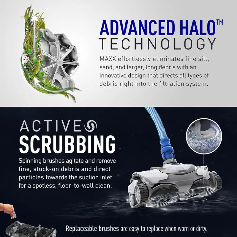 Smart Suction-Side Pool Cleaner for In-Ground Pools | Adaptive Navigation & Halo Debris-Lift Technology | Energy-Efficient Operation on All Surfaces