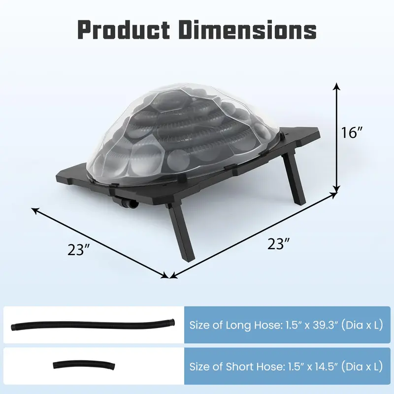 Solar Dome Heater for Above-Ground Swimming Pools