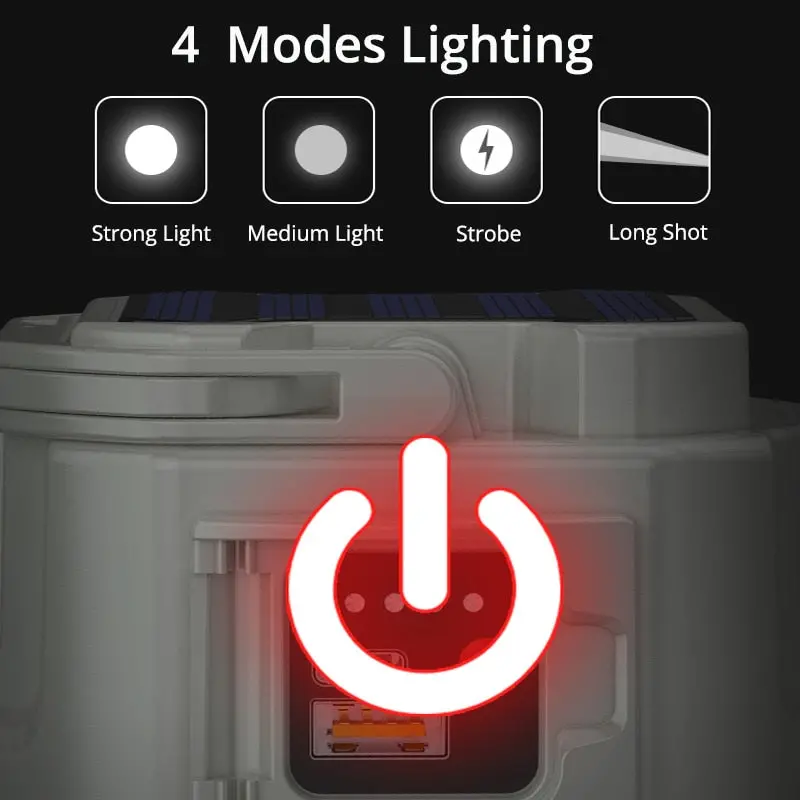 Solar-Powered USB-Rechargeable Explorer Camping Light – Weather-Resistant LED Lantern