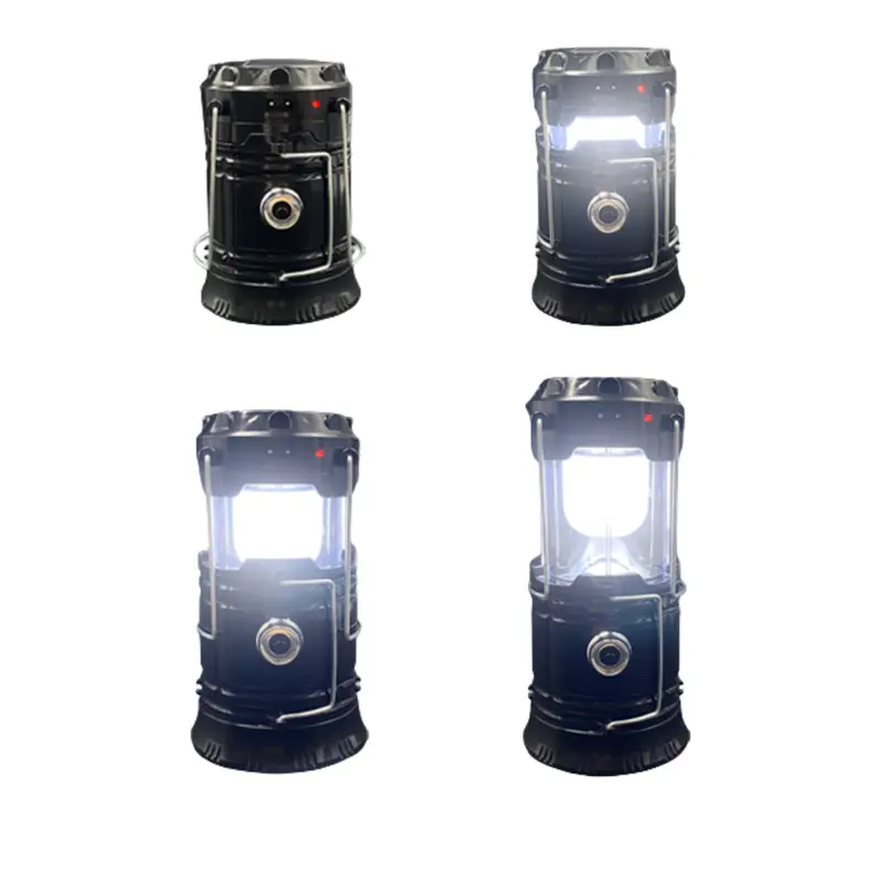 Solar + USB-Rechargeable Collapsible LED Camping Lantern with 360° Illumination 2