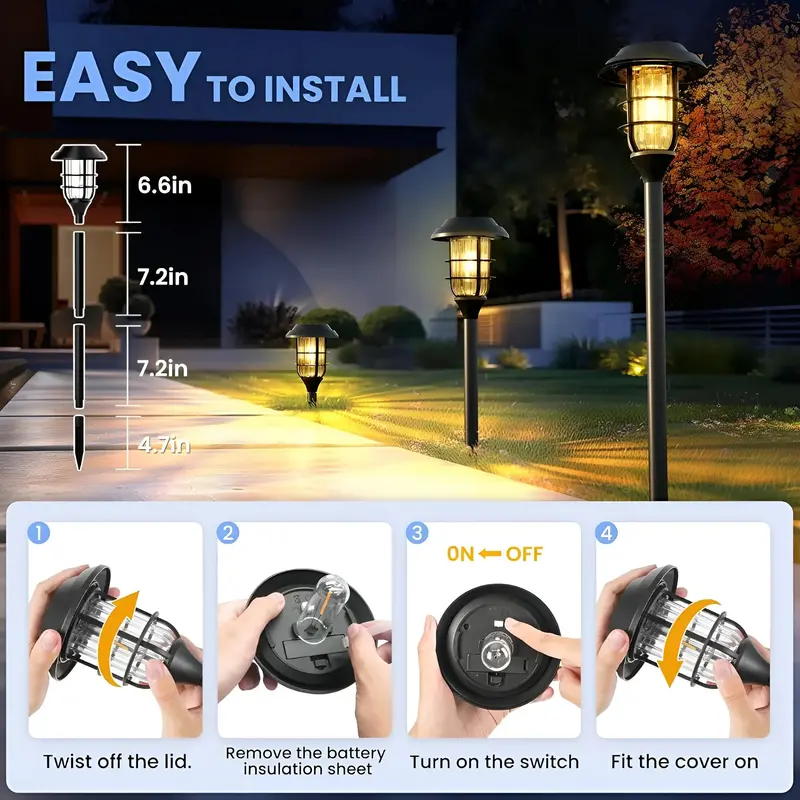 SolarGlow Solar-Powered Garden Light Set – 6-Piece Weatherproof Illumination Kit