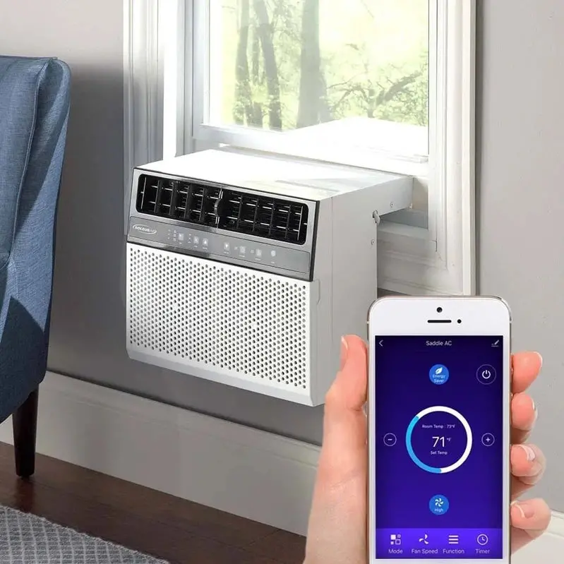 Soleus Air 8,000 BTU Hybrid Window Air Conditioner with WiFi Control and Saddle Mount Design