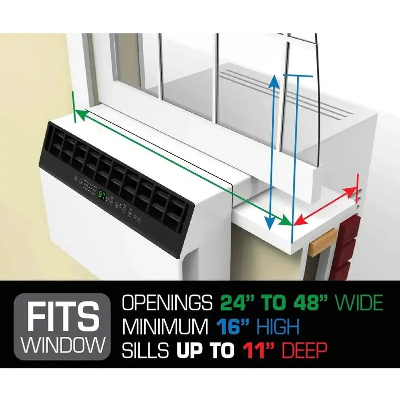 Soleus Air 8,000 BTU Hybrid Window Air Conditioner with WiFi Control and Saddle Mount Design