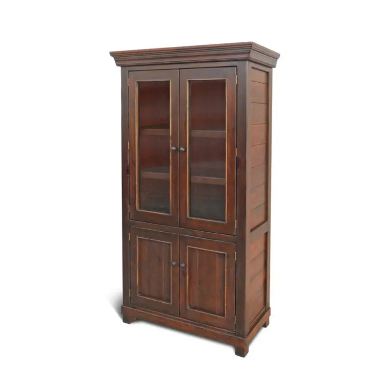 Sonoma Modern Display Cabinet with Open Shelving and Cabinet Storage