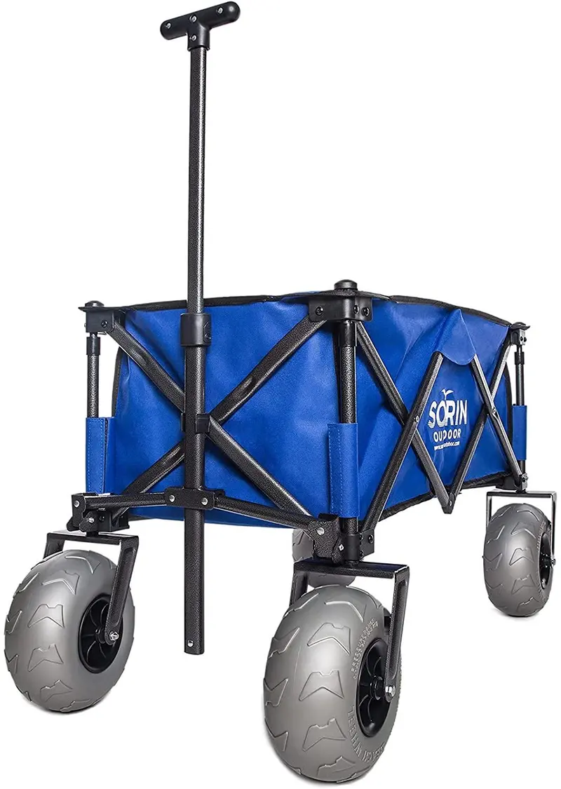 Sorin Heavy-Duty Beach Cart – Balloon Wheels, Reinforced Fabric, Sand & Trail-Optimized