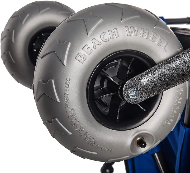 Sorin Heavy-Duty Beach Cart – Balloon Wheels, Reinforced Fabric, Sand & Trail-Optimized