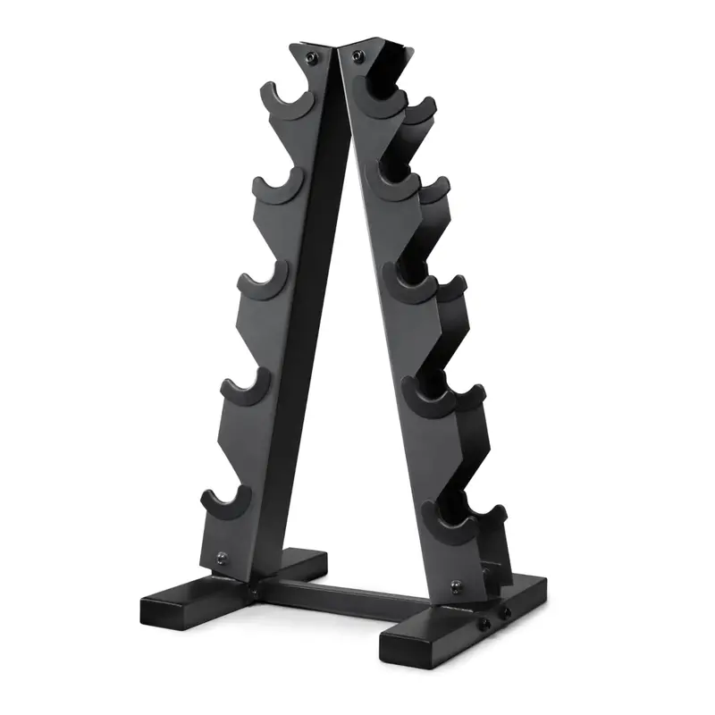 Space-Saving A-Frame Dumbbell Rack for Home Gym Organization